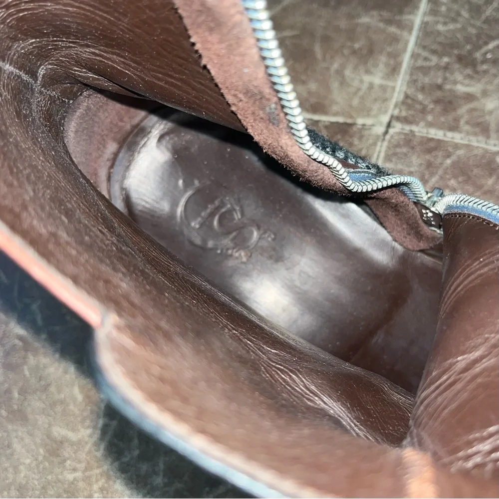 Que Sheebly Octavian Boots Mens Sz 11 Brown Gray Leather Double Monk Strap Shoes